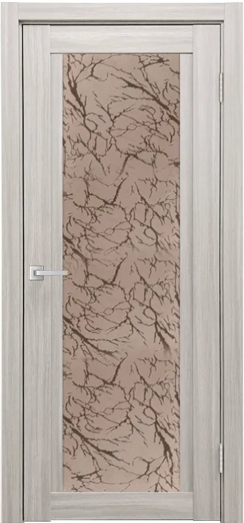 Фото Межкомнатная дверь Легенда К-11 тон Белая лиственница Остекление Гранит бронза